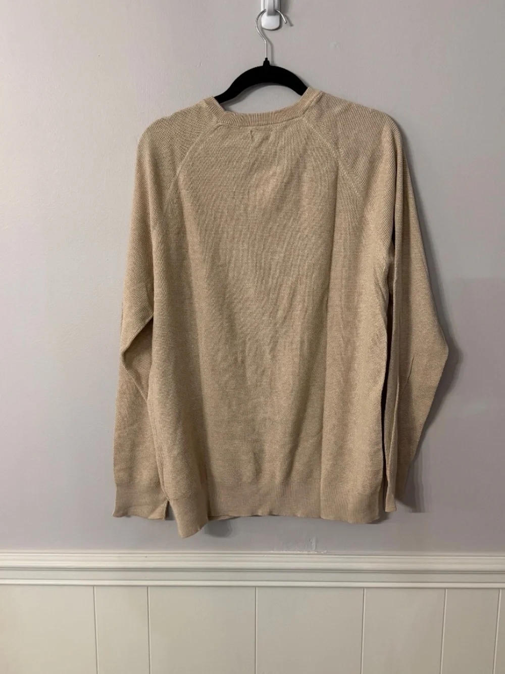 J. Crew Men’s Tan Long Sleeve 100% Cotton Knit Crewneck Sweater Sz XL NWT
